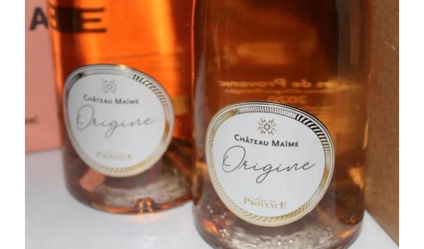 8 flessen à 75cl rose wijn Chateau Maïme, Origine plus 4 flessen à75cl wijn Mosacto D